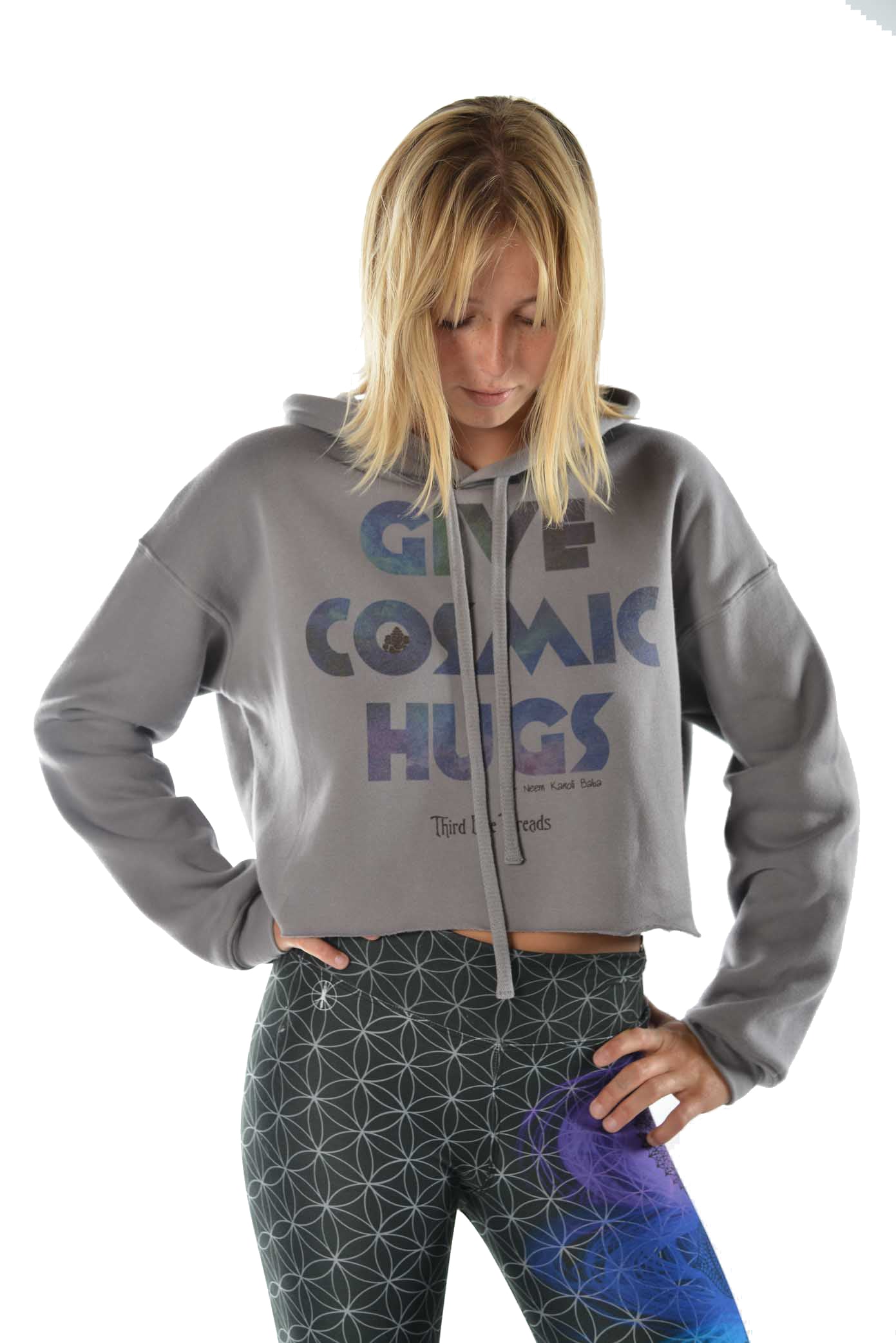 Crop top hoodie outlet with shirt underneath